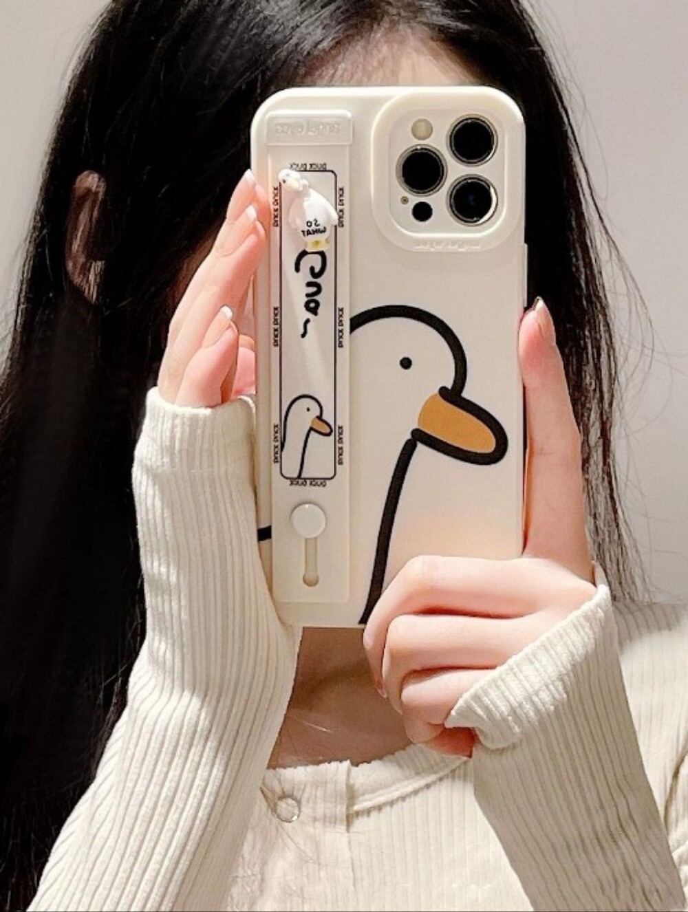 Cartoon Duck Kawaii Phone Case w/Kickstand For iPhone 14 Pro Max New